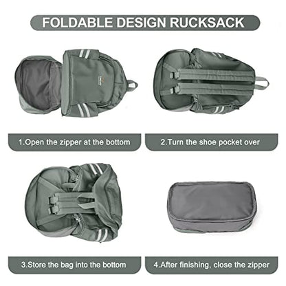 coofay Gym Backpack For Women, Gym Bag with Shoe Compartment - color: A-olive Green, size: Small