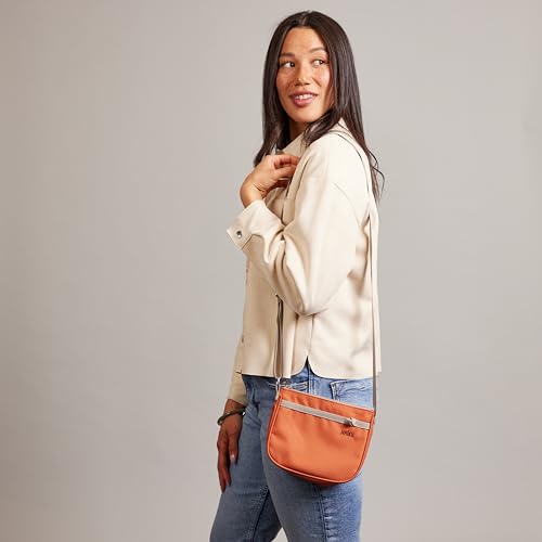 Haiku Lark RFID Blocking Zippered Crossbody Travel Bag - color: Rustic Clay