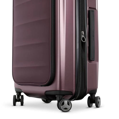 Samsonite 2 Piece Luggage Set with 21/28” Hardside Lightweight Octiv (Carry-On Pro with Front Pocket & Large Checked) Expandable, Four Spinner Wheels, Adjustable Handle, TSA Approved Lock - Purple - color: Amethyst Purple, size: 2-Piece Set (Pro 21 with F