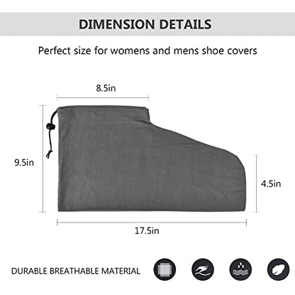 HAMBOLY Shoe Bags 6 Pack Dust Cover Storage Pouch with Drawstring Closure for Travel Protecting Storing Shoes - color: Grey