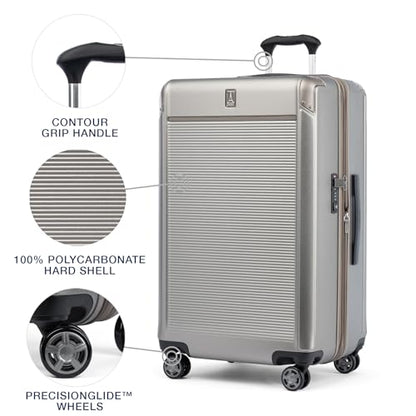 Travelpro Platinum Elite Hardside Luggage 2-Piece Set, Sand, 21 & 25-Inch - color: Metallic Sand, size: 2-Piece Set (21/25)