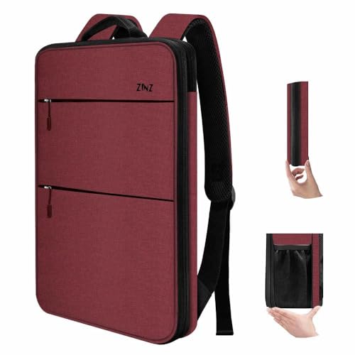 ZINZ Slim & Expandable Laptop Backpack 15 15.6 16 Inch,RD01BK01 - color: Rd01bk01, size: 15"-16"