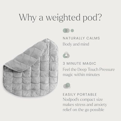 nodpod Body 6.5lb Patented Compact Weighted Blanket - color: Elephant Gray