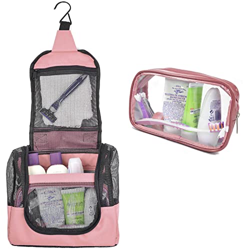 The Fine Living Co. Portable Shower Caddy Hanging Mesh Shower Caddy,10x4x8" - color: Pink