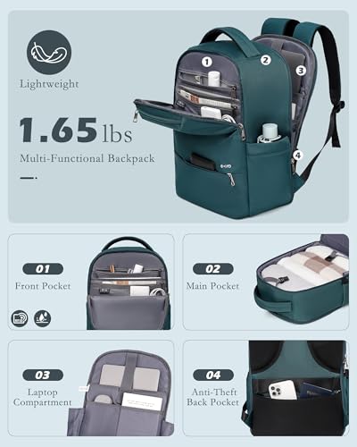 Coolife Lightweight Luggage with TSA Lock,3 Piece Set Teal Blue - color: Teal Blue, size: 3 Piece Set (Backpack/TB/20in)