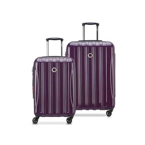 DELSEY Paris Helium Aero, 2-Piece Set (21/24 Inch) Hardside Luggage, Plum - color: Plum, size: 2-Piece Set (21/24)