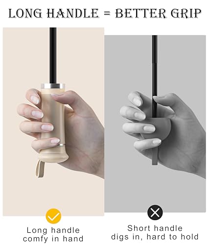 Mini Travel UV Umbrella Hidden Handle Ultra Compact Sun UPF 50+ - color: Beige & 41.3"