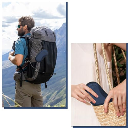 FINTIE Sunglasses Case, Hard EVA Shell Shockproof Sport Glasses Case - color: Dark Blue