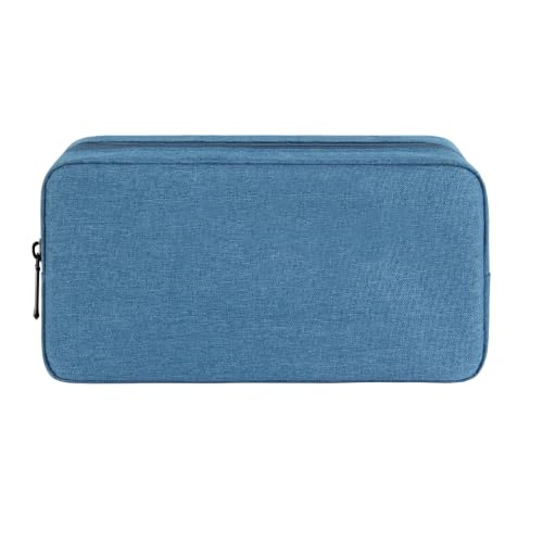 Universal Electronics/Accessories Soft Carrying Case Bag, Durable & Light-weight,Suitable for Out-going, Business, Travel and Cosmetics Kit (Big-Blue) - color: Big-Blue