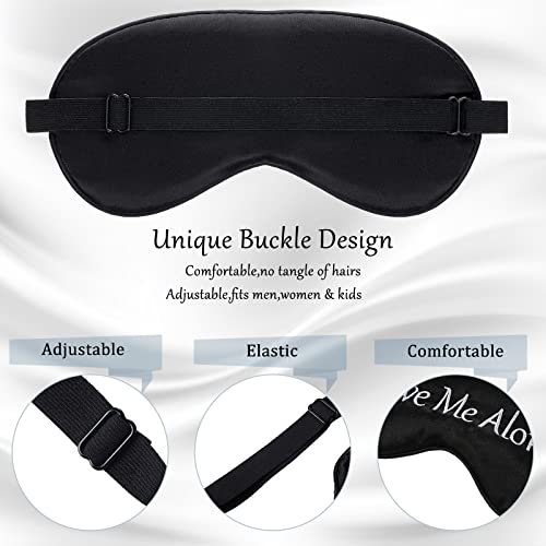 4 Pack Funny Eye Mask for Sleeping Blackout, Black, Green, Blue, White | Adjustable Strap Eye Cover,Lightweight Eye mask, Soft Breathable, Blocks Light, For Home,Travel,work Yoga Nap - color: Black, Green, Blue, White