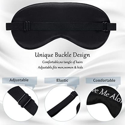 4 Pack Funny Eye Mask for Sleeping Blackout, Black, Green, Blue, White - color: Black, Green, Blue, White