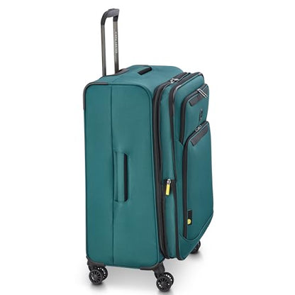 DELSEY PARIS Sky Max 3.0, 24 Inch Checked-Medium Luggage, Teal Blue - color: Teal Blue, size: Checked-Medium, 24 Inch