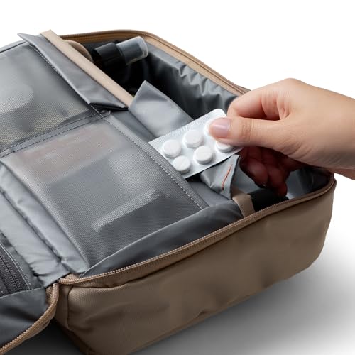 Bellroy Hanging Toiletry Kit Plus 8L, Travel Toiletry Bag - Stone - color: Stone