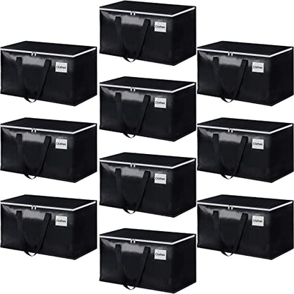 StorageRight Moving Bags, Moving Boxes, 93L 10-Pack Sotrage Bags, Black - color: Black, size: 10 Pack