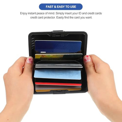 BBTO 2 Pack Slim Rfid Blocking Aluminum Credit Card Holders,Red, Blue - color: Red, Blue