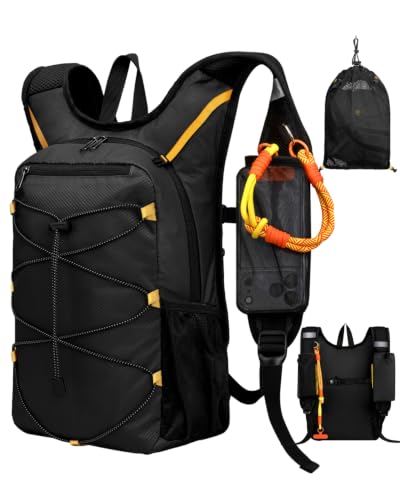 MOKURA 15L Small Hiking Backpack for Men Women, Lightweight Daypack, Black - color: Black