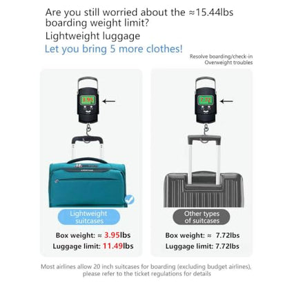 LIGHTGO 20" Carry On Softside Luggage, Ultra Light, TSA Lock Turquoise - color: Turquoise, size: 20in
