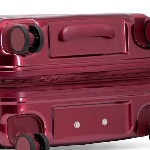Traveler's Choice Edinburgh II Hardside Spinner Luggage, TSA Lock, Red, 25" Medium - color: Red, size: 25" Medium