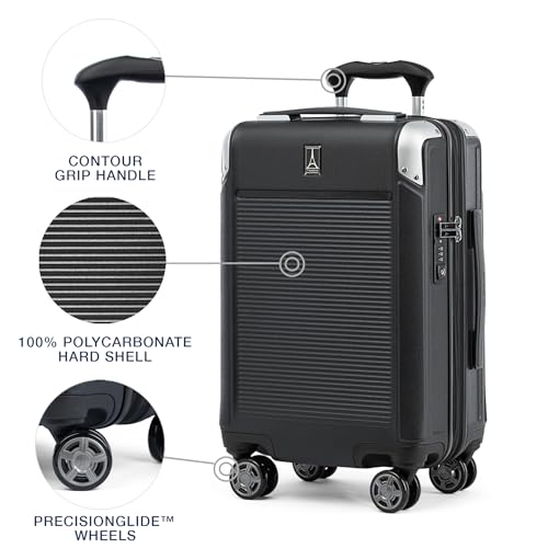 Travelpro Platinum Elite Hardside Carry-On Luggage, Black, 20-Inch - color: Shadow Black, size: Compact Carry-On 20-Inch
