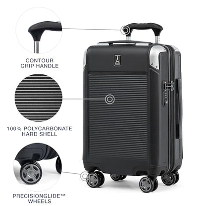 Travelpro Platinum Elite Hardside Carry-On Luggage, Black, 20-Inch - color: Shadow Black, size: Compact Carry-On 20-Inch