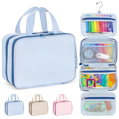 Mothercould Small Kids Travel Organizer, Hanging Bag With Hook, Blue - color: Blue, size: Small
