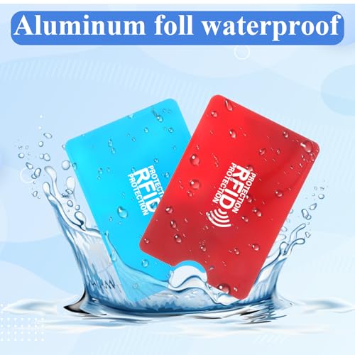 12Pcs RFID Blocking Sleeves Credit Card Protector Cover Travel Anti-Theft Credit Card Holder RFID Blocker Fits Bags & Purses, Colorful 3.5 x 2.4 inch