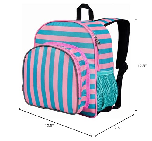 Wildkin 12 Inch Toddler Backpack for Kids, Pink Stripes - color: Pink Stripes