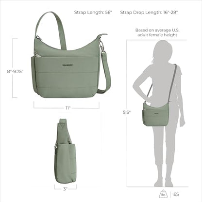 Travelon Anti-theft Roam Medium Crossbody - color: Moss