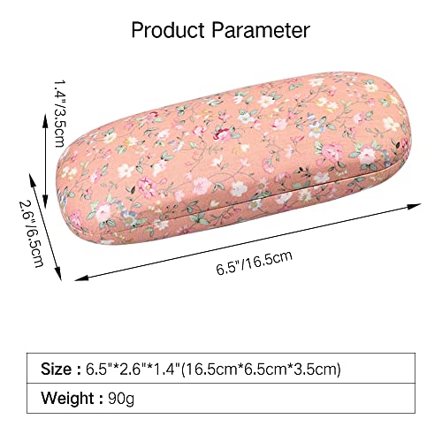 PERFECTSIGHT Hard Shell Eyeglasses Case, Kawaii Protective Glasses Case for Kids, Cute Eyeglass Case for Women Men Girls - color: Orange