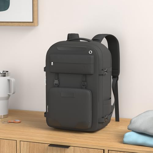 Maelstrom Travel Backpack for Men Women, 15.6" Laptop with Shoe Compartment - color: Black, size: 15.6 inch with shoe compartment