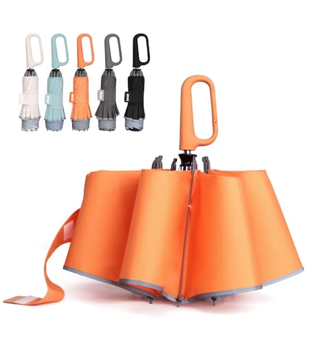 QWB Inverted Umbrella with Auto Open Close Windproof Compact Travel - color: A-1 orang, size: 46 IN