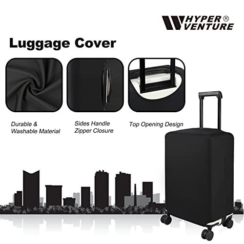 HYPER VENTURE Travel Luggage Cover Suitcase Protector Fits 27-30 Inch, L - color: Black, size: L