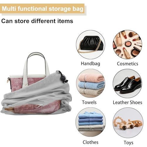 4 Pcs Shoe Bags for Travel with Clear TPU Window & Drawstring Closure - color: Grey