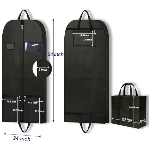 Men's Suit Garment Bag, Business Travel Garment Bag with Shoe - size: (2 set ) 54"