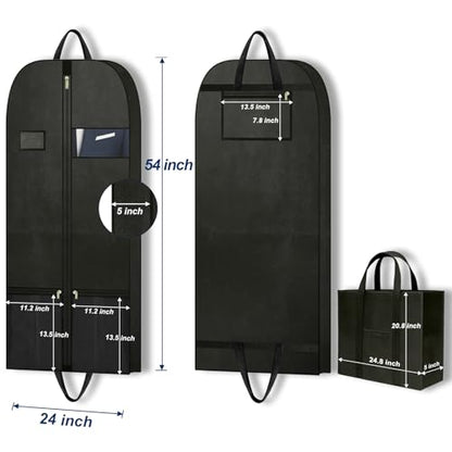 Men's Suit Garment Bag, Business Travel Garment Bag with Shoe - size: (2 set ) 54"