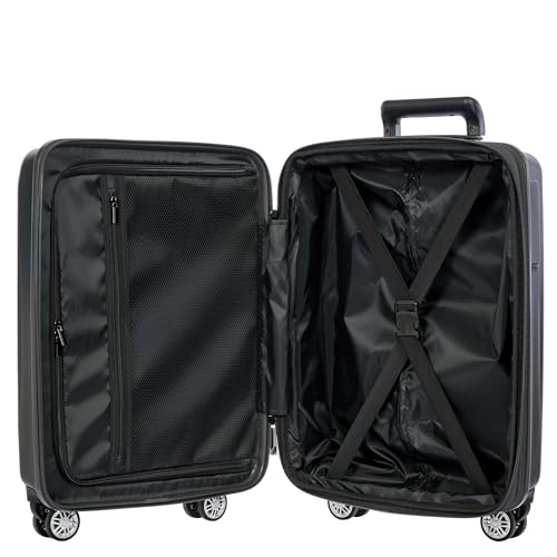 Bric's Cervia 21" Hardside Carry-On with Front Pocket, Expandable Luggage, 360° Spinner Wheels, Lightweight, TSA-Approved Locks, Durable, Dark Grey - color: Dark Grey, size: Front Pocket Carry-On 21 inch