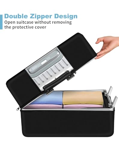 Yotako Upgraded Double Zippered Transparent PVC Suitcase Cover 20 Inch - size: 20inch