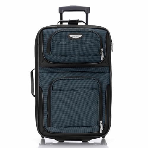 Travel Select Amsterdam Softside Expandable Luggage with Rolling Wheels, Navy, 21-Inch Carry-on - color: Navy, size: 21-Inch Carry-on