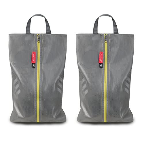 pack all 여행용 플러스 사이즈 신발 가방, 방수 신발 파우치 - color: 플러스-그레이, style: 2팩