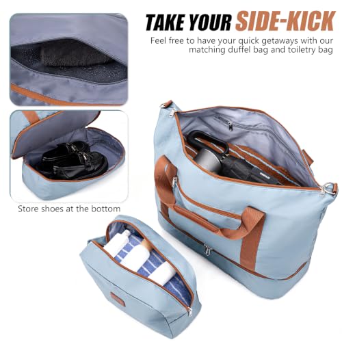 KUNEL Luggage Sets 5 Piece, Hardshell Expandable Suitcase, 20/24/28inch - color: SkyBlue