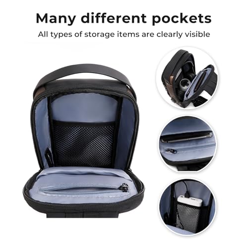 Rcrirth Sling Bag for Men | Anti-theft Crossbody Shoulder Chest Bag - color: Blackgold