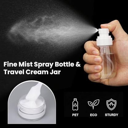 Travel Bottles for Toiletries Pre-Printed 14PCS 3.4oz Containers - color: White