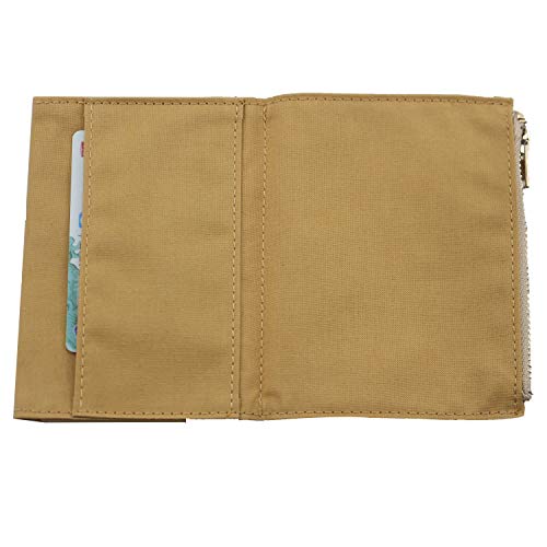 Canvas Zipper Pouch Refill for Travelers Notebook,Insert Pocket Pack with 2 Elastic Bands TN Accessories Paper Card Holder Storage Bag (Passport Size, Yellow) - style: Yellow Passport Size