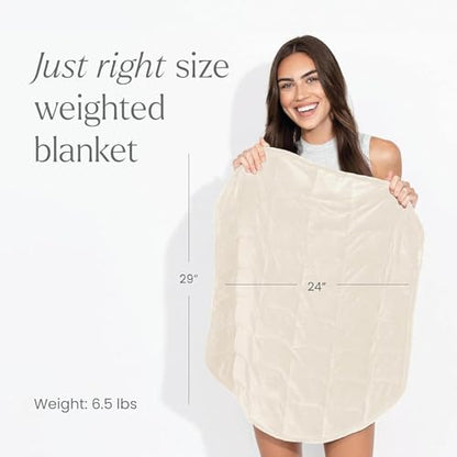 nodpod Body 6.5lb Patented Compact Weighted Blanket - color: Bone