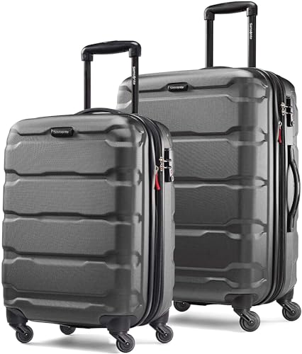 Samsonite Omni PC Hardside Expandable Luggage with Spinner Wheels, Black, 2-Piece Set (20/24) - color: Black, size: 2-Piece Set (20/24)