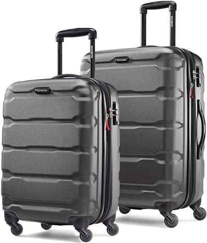 Samsonite Omni PC Hardside Expandable Luggage with Spinner Wheels, Black, 2-Piece Set (20/24) - color: Black, size: 2-Piece Set (20/24)