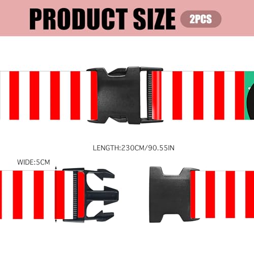 Nuxovilar Luggage Straps Set for Suitcase 1.96x90.5in Polyester - color: CC01456, size: 1.96"x90.5"