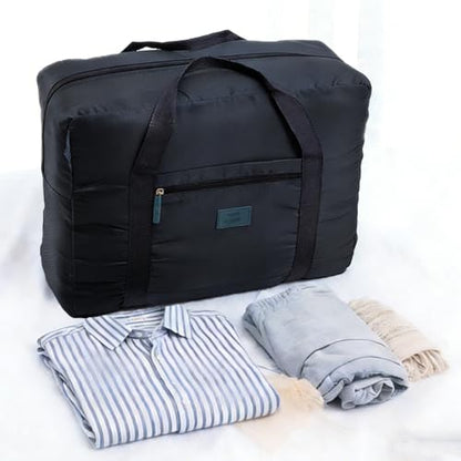 1 Pcs Travel Foldable Bag, Travel Duffel Bags, Lightweight Bag (Black) - color: Black