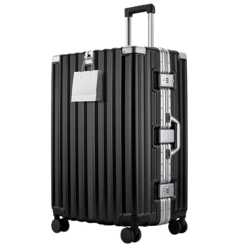 Zipperless Luggage, 28 Inch Checked Suitcase - color: Black, size: TSA 28-inch
