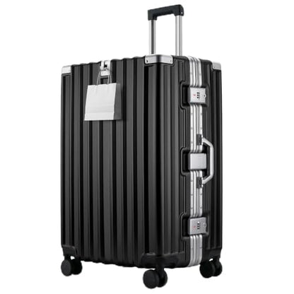 Zipperless Luggage, 28 Inch Checked Suitcase - color: Black, size: TSA 28-inch